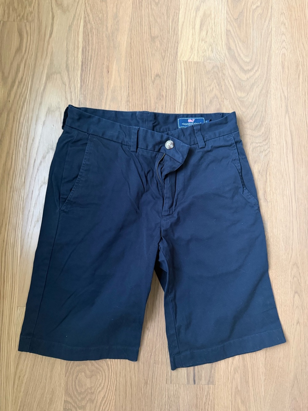 Vineyard Vines Navy Flat-Front Chino Shorts